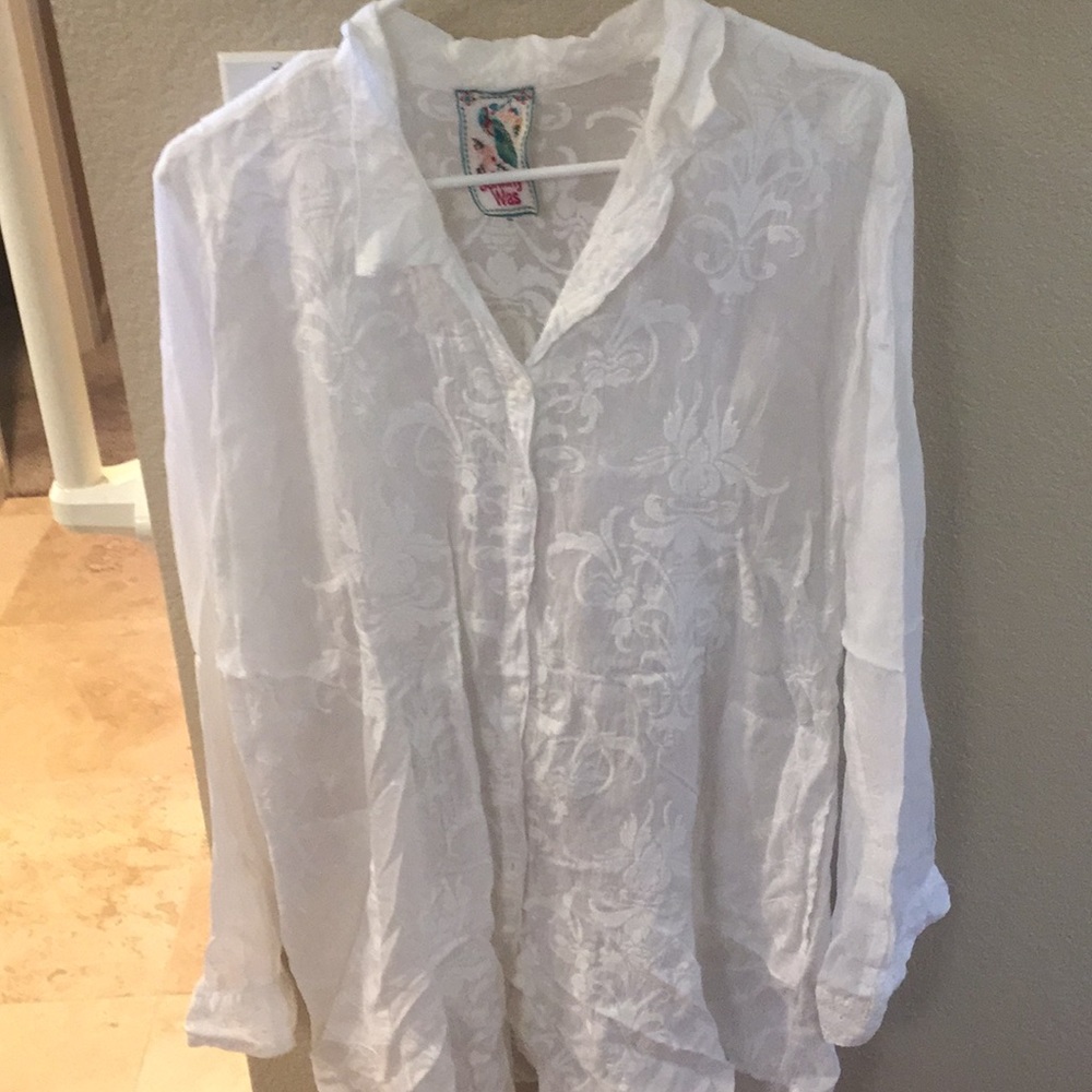 Johnny Was White Tunic